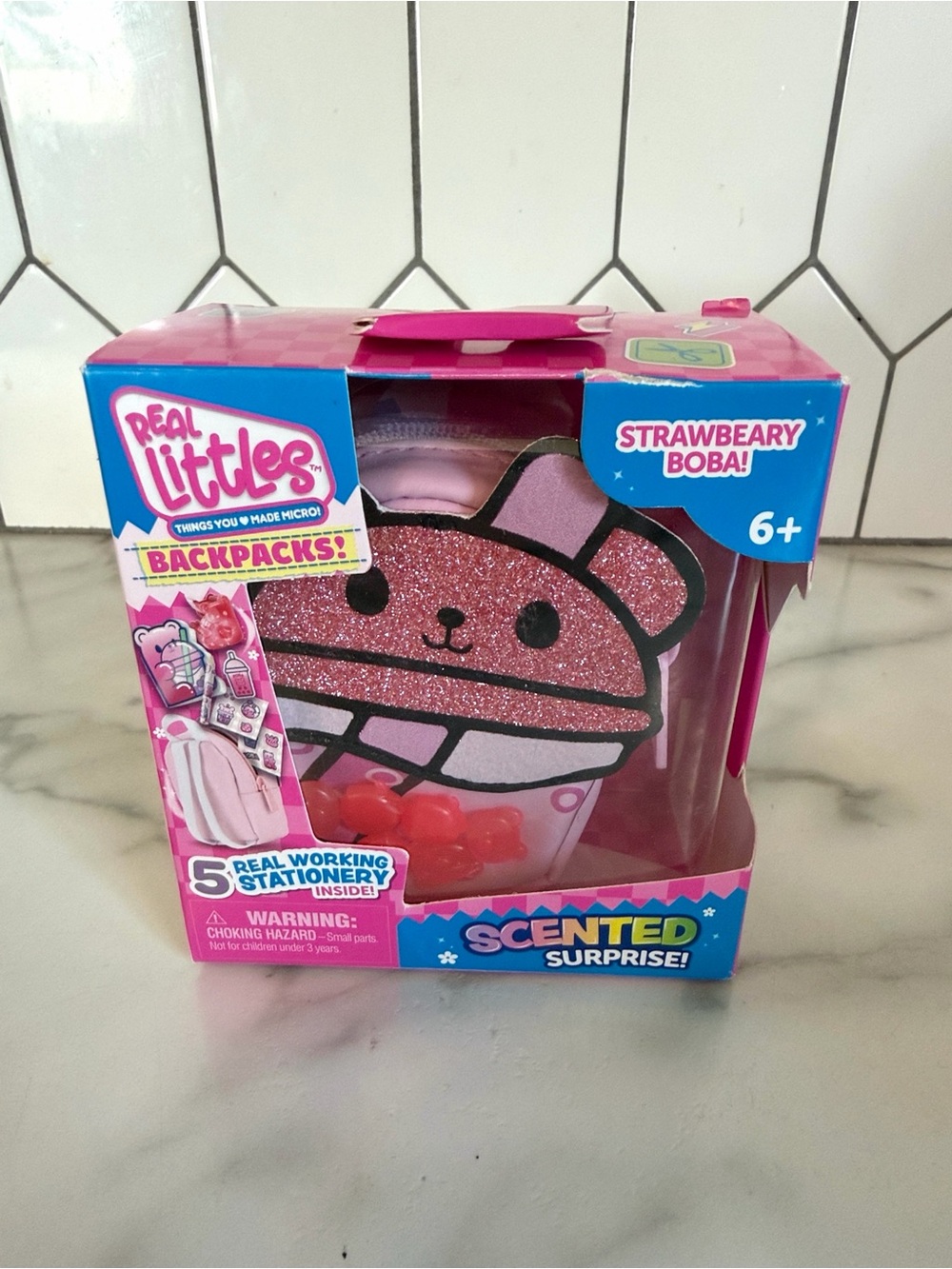 NIB Real Littles “Strawberry Boba” Mini Scented Surprise Backpack